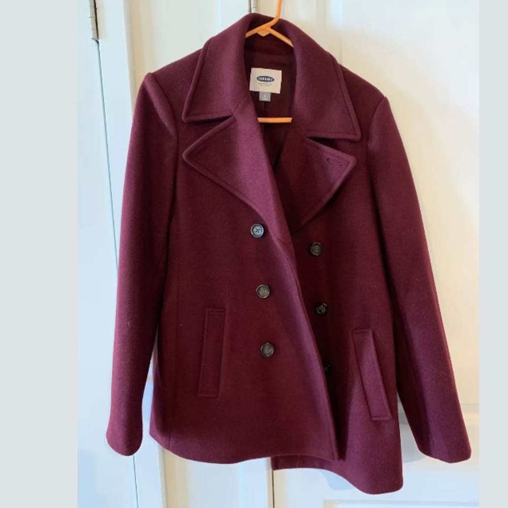 Old Navy Women’s Pea Coat in purple